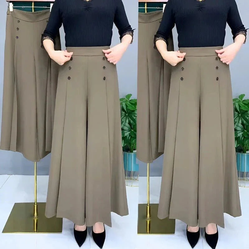 Pantalon Large Élégant - Flatte Instantanément Votre Silhouette — Marron Clair, photo 9